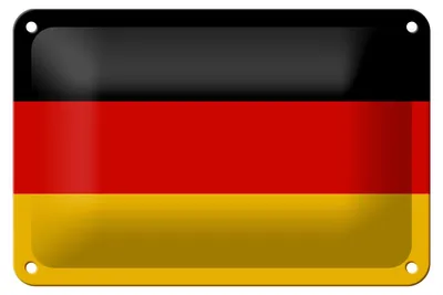 Produktbild von Blechschild Flagge Deutschlands 18x12cm Flag of Germany Dekoration