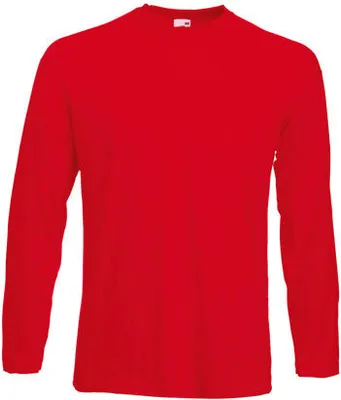 Produktbild von Fruit of the Loom - Valueweight Long Sleeve T - Red - M