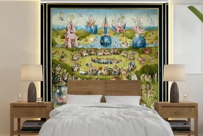 Obrázek produktu pro MuchoWow® Fototapety do obývacího pokoje nebo ložnice tapety vinylové motivy tapety Zahrada rozkoší - obraz Hieronymus Bosch 220x220cm