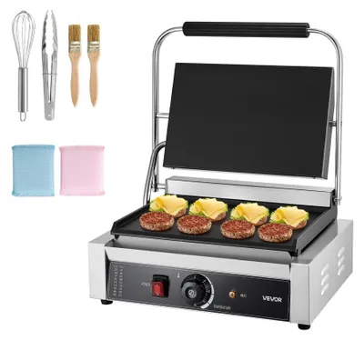 Obrázok produktu pre Kontaktný gril / Panini gril - 2200 W - 34 x 23 cm (plocha na pečenie) - Nerezová oceľ