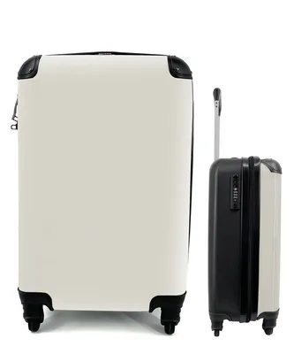 Produktbild von MuchoWow® Koffer Handgepäck Trolley Rollkoffer Kleine Reisekoffer mit 4 Rollen - Grau - Hell - Herbst - Cabin Size < 55x40x23 cm & 55x40x20 cm - Fotokoffer - Kabinenkoffer - Boardgepäck - Reise-Box - Reisekoffer - Reisegepäck - Koffer mit Bild - Trolley für Kinder