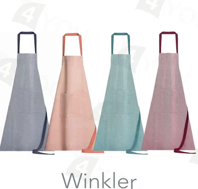 Produktbild von Winkler Schürze Jani uni melange 100% Baumwolle in drei Farben, Farbauswahl::weinrot