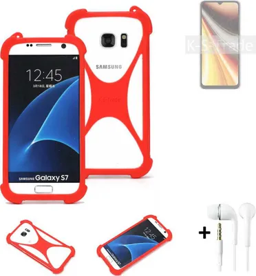 Produktbild von Handy-hülle + Kopfhörer kompatibel mit UMIDIGI Power 7 Max Schutz-hülle Bumper Silikon Schutz Hülle Cover Case Silikoncase Silikonbumper TPU