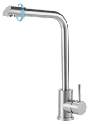 Küchenarmatur L-Form, ausziehbar, 360° drehbar, Edelstahl