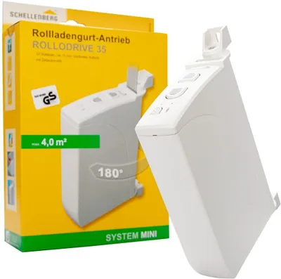 Productafbeelding van Schellenberg 22735 elektrische riemwikkelaar opbouw - Rolluikoppervlak - Riembreedte 14 tot 15 mm - Trekkracht 12 kg