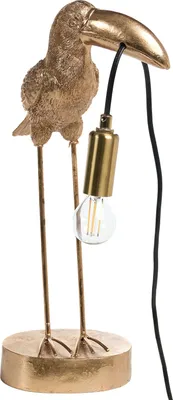 Obrázek produktu pro BELIANI Stolní lampa zlatá polyresin zvířecí motiv tvar tukana moderní glamour styl noční lampa obývací pokoj ložnice