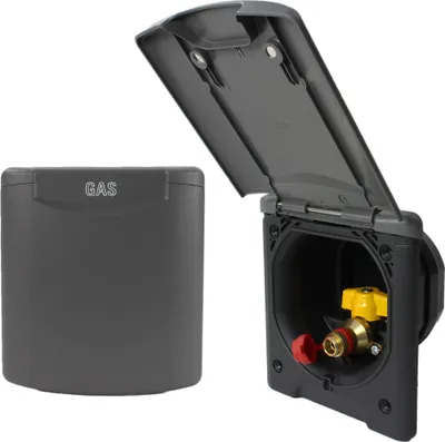 Image de ABL prise de gaz prise extérieure trappe d'alimentation camping-car caravane bateau couvercle magnétique gris