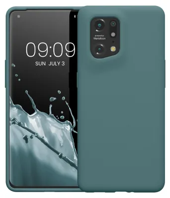 Produktbild von kwmobile Handyhülle für Oppo Find X5 (5G) Hülle - Case Silikon - Kabelloses Laden - Schutzhülle Cover in Arctic Night