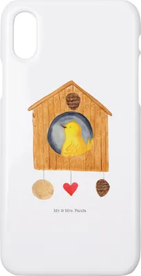 Produktbild von Mr. & Mrs. Panda Iphone 10 Handyhülle Vogelhaus Home - Weiß - Geschenk, Vogel, Cover, Handy Case, Lustige Sprüche, Sweet, X, Umzug, Haus