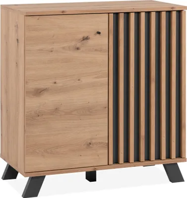 Produktbild von Kommode "Medan 01D" in Artisan Oak / Anthrazit. Abmessungen (BxHxT) 80x85x40 cm