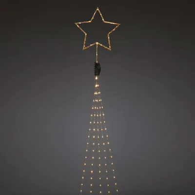 Immagine prodotto di Albero a LED con stella superiore color rame 5 fili 274 diodi color ambra