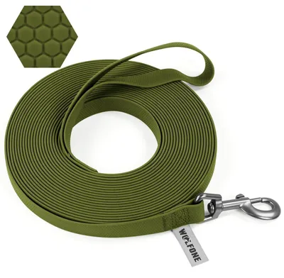 Image de Longe de 6 mètres pour chiens, couleur vert foncé, en PVC/nylon, antidérapante