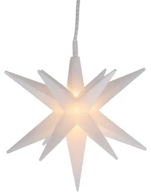 Produktbild von LED Ministern, Fensterstern Uriel für Innen - Weiß / Batteriebox 2xAA, Kunststoff, 11*11*11 cm, Weihnachtsstern, Adventsstern