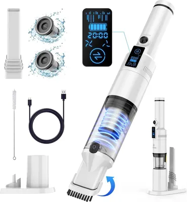 Image de Aspirateur à Main VICSONIC sans Fil Rechargeable 2000mAh 13000pa Portable - Blanc