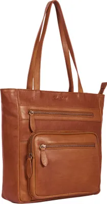 Produktbild von Benthill Schultertasche Damen Echt Leder | Shopper aus echtem Rindsleder | Vintage Handtasche mit vielen Fächern | Damen-Leder-Tasche | Beutel