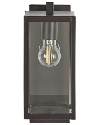 Produktbild von BELIANI Außenwandleuchte mit Bewegungssensor Schwarz Metall und Glas 33 cm Eisen Beleuchtung für Terrasse Balkon Ausstattung