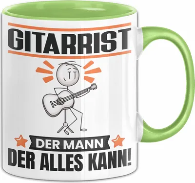 Produktbild von Gitarrist Tasse Geschenk für Gitarrist Der Mann Der Alles Kann Geschenkidee zum Geburtstag (Grün)