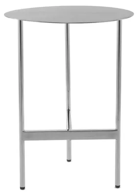 Produktbild von Padiro Beistelltisch rund Ø 40 x 54 cm - Silber - modern, Art-déco-Glamour-Look - Edelstahl