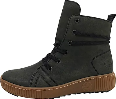 Image de Rieker Femmes Bottes à lacets Vert Loisirs, Taille:39 EU