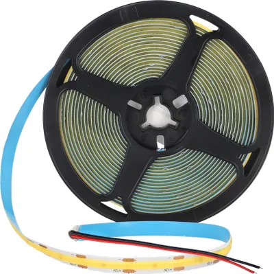 Immagine prodotto di NASTRO LED COB 12W/m 6000K CW striscia fredda, DC 12V, 480LED/m, IP22 CRI>90, rotolo da 5m, EDO777650 Soluzioni EDO