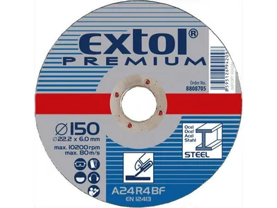 Produktbild von Extol Premium Stahlschleifscheibe (8808700) Stahlschleifscheibe, 115x6,0x22,2mm