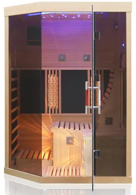 Produktbild von Dewello® Infrarotsauna Infrarotkabine OTTAWA 140x120cm 1-2 Person inkl. 6 Vollspektrumstrahler, 4 Karbonstrahler, 2 Personen
