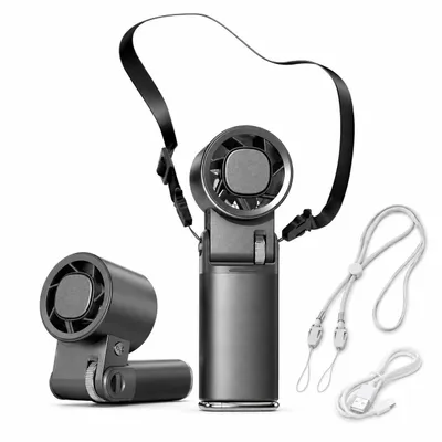Produktbild von Mini Lüfter für Outdoor Urlaub Büro & Camping, Wiederaufladbarer Taschenventilator mit Kühlfunktion 199 Stufen