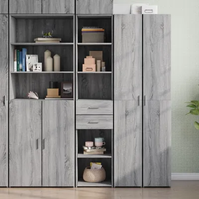 Immagine prodotto di vidaXL Credenza Grigio Sonoma 40x42,5x185 cm Materiale a base di legno