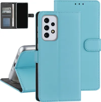 Immagine prodotto di Custodia per Samsung Galaxy A33 5G - Portacarte per 3 carte - Chiusura magnetica - Blu chiaro