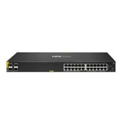 Obrázek produktu pro HPE Aruba Networking CX 6100 24G Class4 PoE 4SFP+ 370W Switch, Řízený, L3, Gigabit Ethernet (10/100/1000), Podpora napájení po Ethernetu (PoE), Instalace do racku, 1U