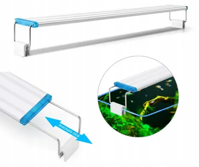 Obrázok produktu pre Osvetlenie do akvária, 36 LED, 7000 K, 230 V, nastaviteľné 30–42 cm, biele