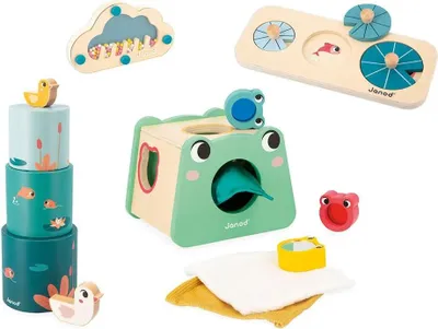 Immagine prodotto di Janod - Playset 12 mesi giocattolo sensoriale - Sviluppo del bambino