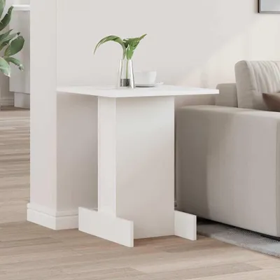 Productafbeelding van Witte Bijzettafel met Opbergruimte en Minimalistisch Design