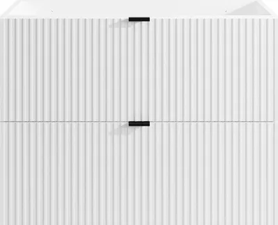 Produktbild von Waschtischunterschrank geriffelt - Weiß - Breite 80 cm - ZEVINI