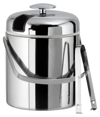 Produktbild von APS 36015 Eiseimer-Set POLAR, Edelstahl, für max. 50 Eiswürfel, inkl. Eiszange, Ø 14 cm, Höhe 22 cm