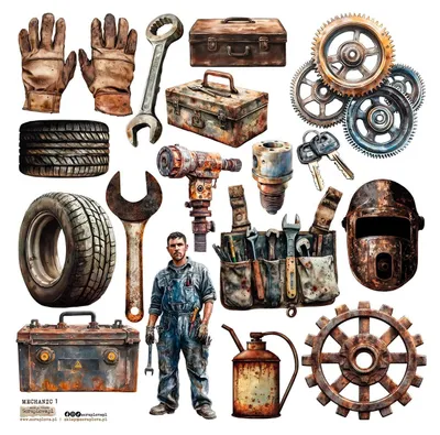 Produktbild von AUFKLEBER ScrapLove Dekor Stickers - Mechanic 1