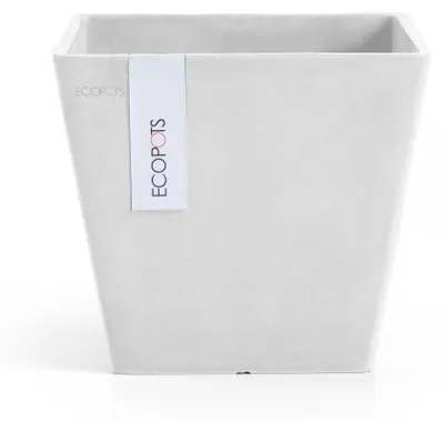 Obrázek produktu pro Květináč Ecopots Rotterdam plastový Ø 18,3 cm 20,3 x 20,3 x 17,8 cm bílý
