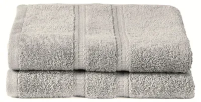 Produktbild von SCHIESSER Duschtuch Miro | 2er-Set | 500 GSM Frottier | 100% Baumwolle | Weich und saugstark | 70x140 cm | Silber