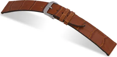 Produktbild von Happel Lederband Charleston 12mm cognac mit Alligatorprägung