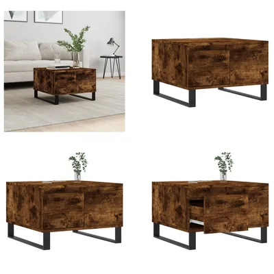 Produktbild von vidaXL Couchtisch Räuchereiche 55x55x36,5 cm Holzwerkstoff - Couchtisch - Couchtische - Beistelltisch - Sofatisch