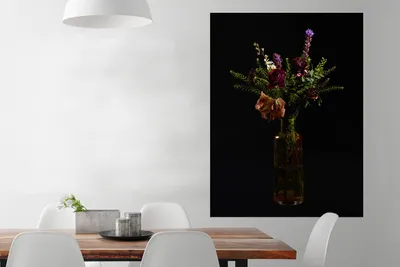 Produktbild von MuchoWow® Poster Blumen - Farben - Stilleben 90x120 cm - Wohnzimmer