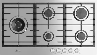 Produktbild von Gurari GCH FG 905 VPGL Gaskochfeld 90 cm, Edelstahl, 4,0 KW WOK, 5 Gasbrenner,Erdgas, FL.Gas