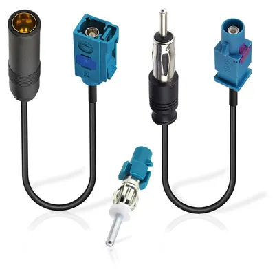 Fakra-zu-DIN-Antennenkabel, 2 Stück, 15 cm, Adapter für Autoradio