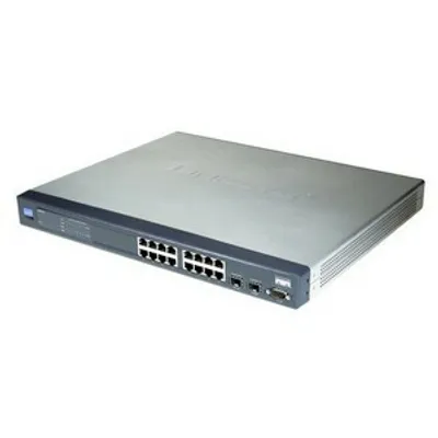 Produktbild von Cisco 16-port Gigabit Switch: WebView, L2, gemanaged, IEEE 802.3, 8000 Eintragungen, 32 Gbit/Sek, 1 Gbit/Sek