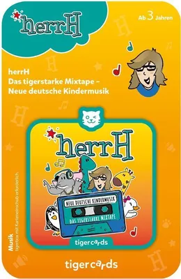 Produktbild von tigercard - herrH: Das tigerstarke Mixtape - Neue deutsche Kindermusik - Tigermedia Karten