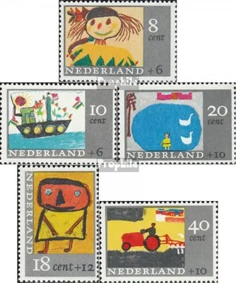 Produktbild von Briefmarken Niederlande 1965 Mi 850-854 (kompl.Ausg.) postfrisch Wohlfahrtsmarken