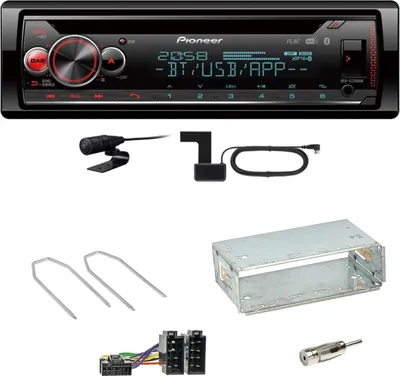Produktbild von Pioneer DEH-S720DAB Bluetooth Digitalradio FLAC Einbauset für Peugeot 206 206 CC