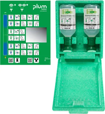 Obrázek produktu pro PLUM Eyewash Wall Box 4650 s 2x500 ml Plum Eyewash