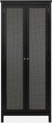 Cordoba 40A Mehrzweckschrank, schwarz / Geflecht Nobel