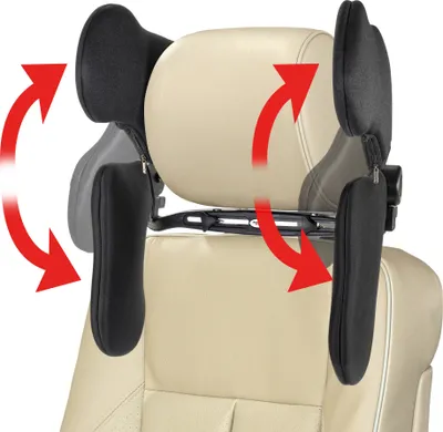 Image de Road Star Appui-tête de voiture réglable latéralement, noir